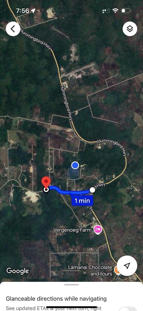 28 acres at the entrance to Agua Viva, minute from Hummingbird highway, With creek and cave